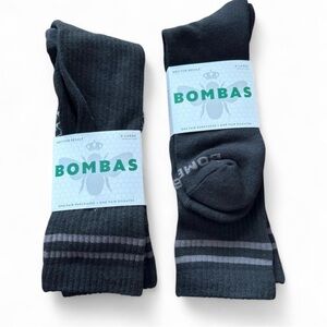 TWO PACK NWT Men's Bombas Black Calf Honeycomb Socks, size X-Large NEW